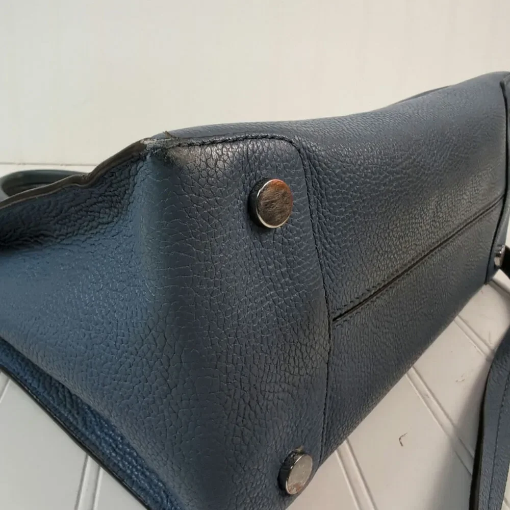 Michael Kors Mercer Leather‎ Satchel Handle Removable Strap Light Blue